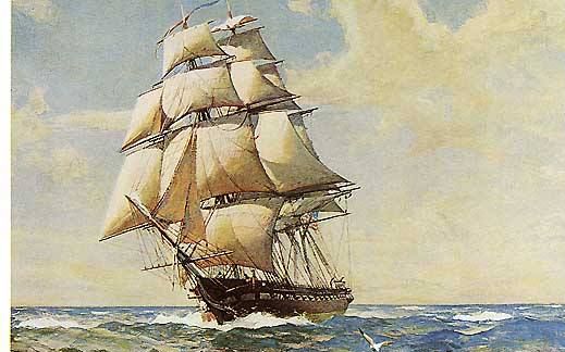 美国海军 "宪法"号风帆护卫舰(uss constitution)海军学员操炮演练