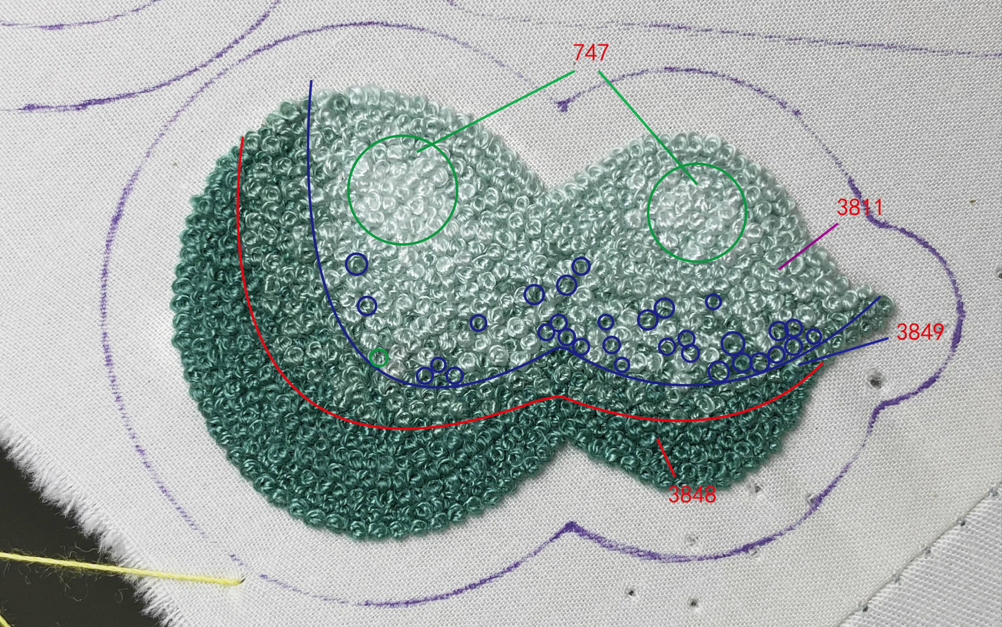 打籽针绣小葫芦
