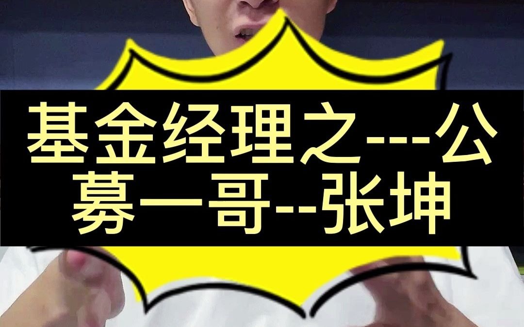基金经理之--公募一哥--张坤