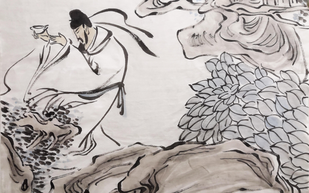 活动  【写意人物】半临半创——李白 举杯邀明月