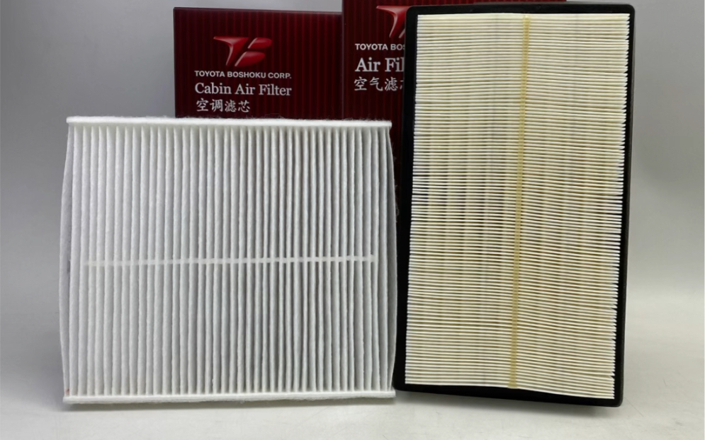 田纺织二滤套装包含一个丰田纺织空调滤芯cp-002以及一个丰田纺织空气