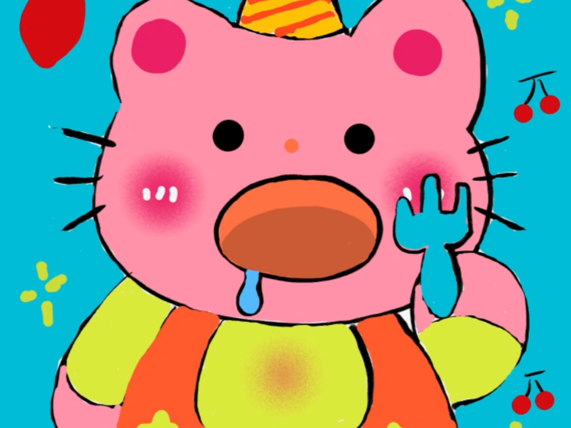 三星spen绘画【贪吃小猫】