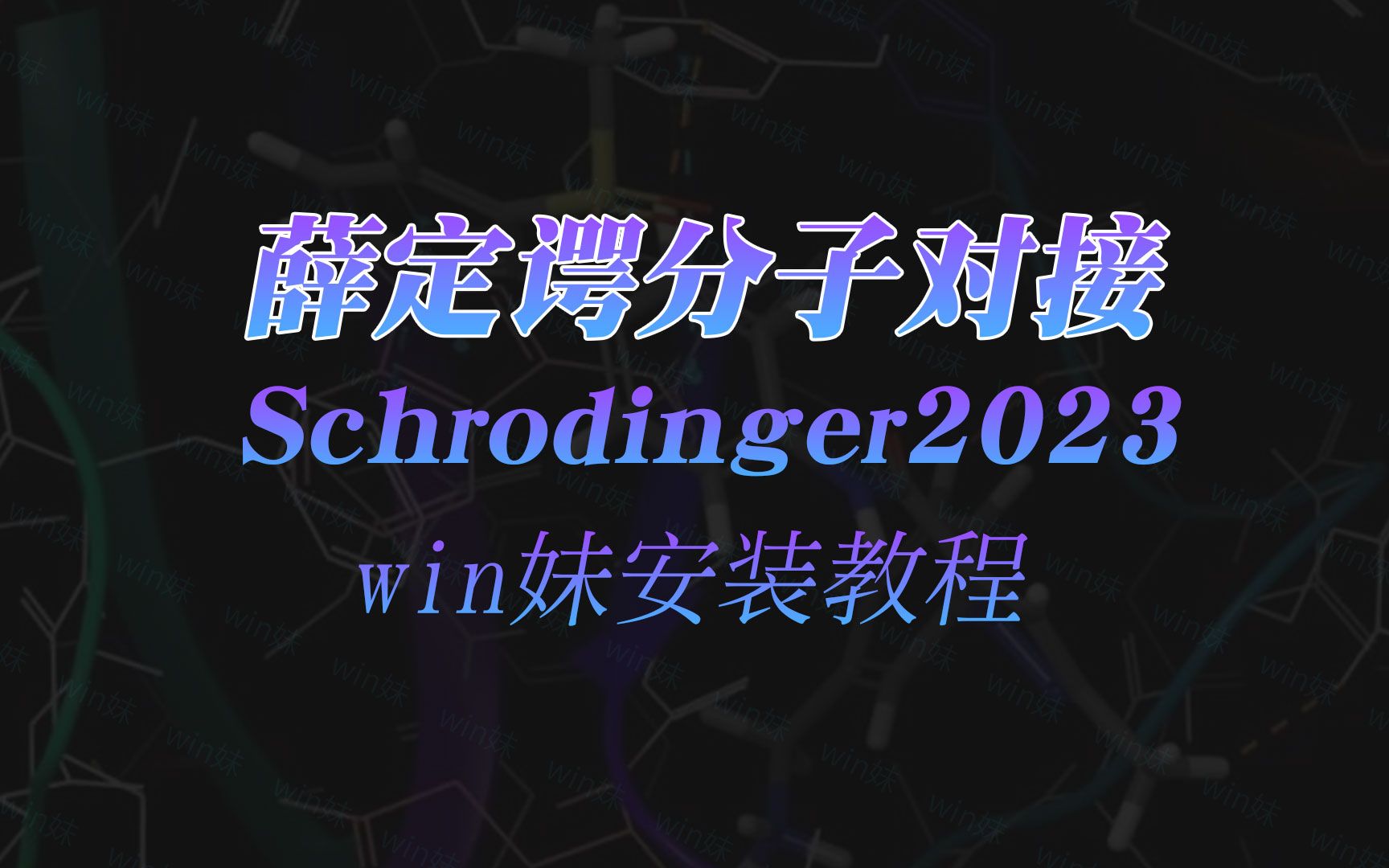 schrodinger2023薛定谔药物分子对接软件maestro13.7哔哩哔哩bilibili