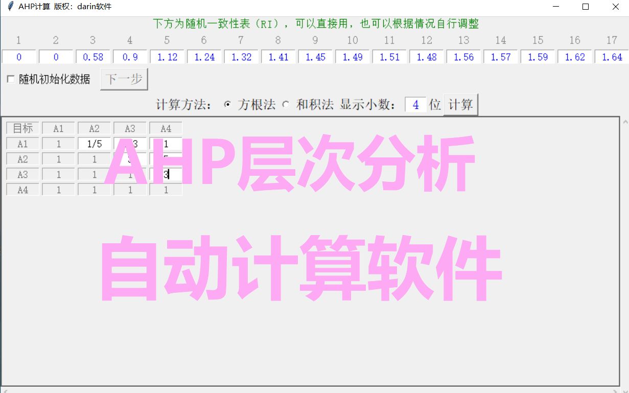 层次分析法自动计算,更简单的权重计算方法讲解,非excel非spss非yaahp工具哔哩哔哩bilibili