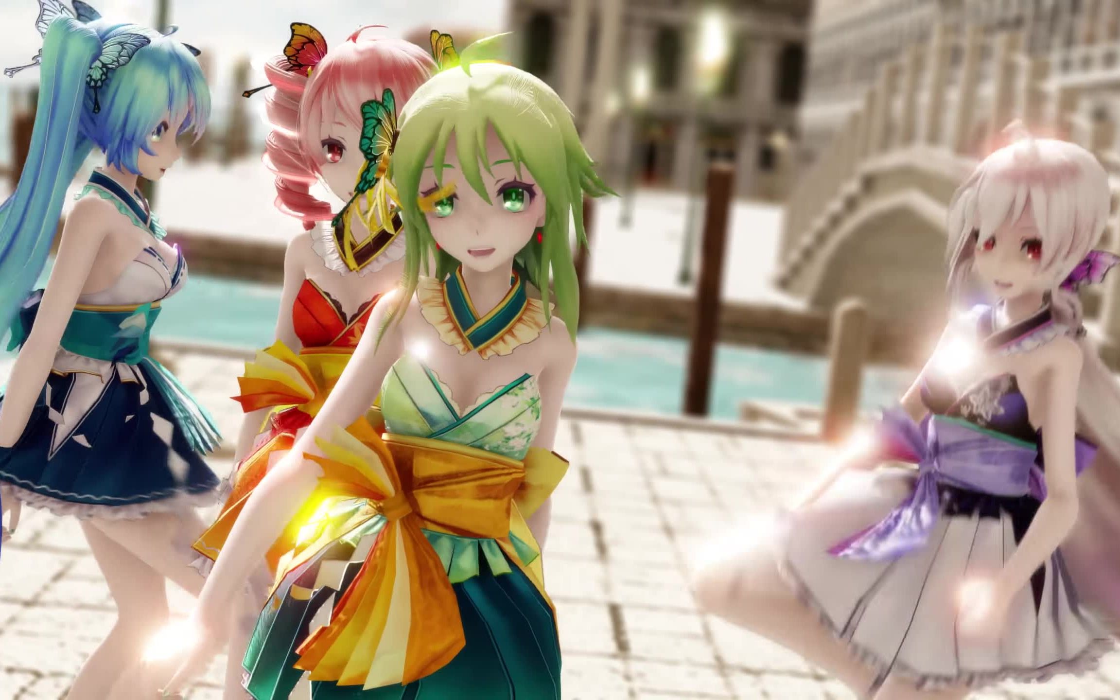 【mmd】 tda式改变巫女服【miku&teto&luka&haku&gumi】【carry_me
