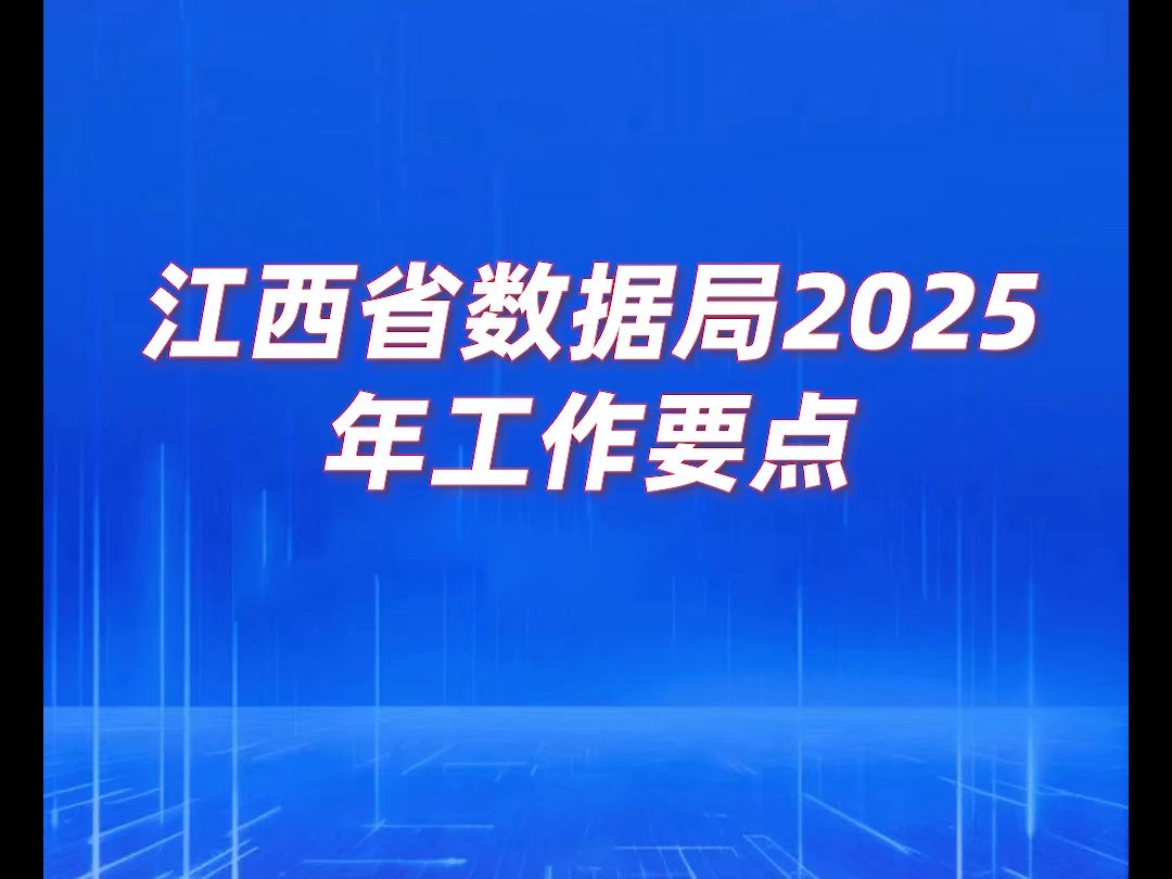 江西省数据局2025年工作要点哔哩哔哩bilibili