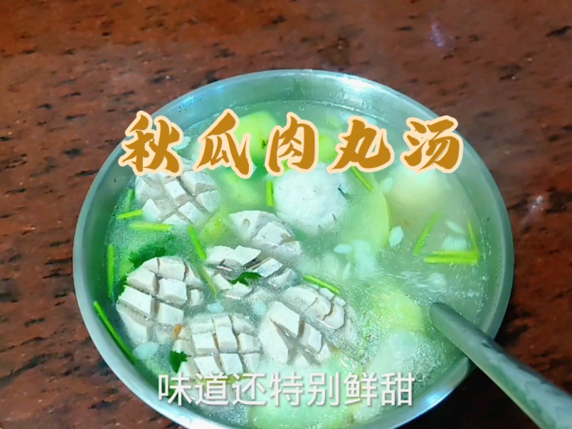 孩子爱出汗,妈妈要多给孩子吃 秋瓜肉丸汤 营养解暑,味道鲜甜.哔哩哔哩bilibili