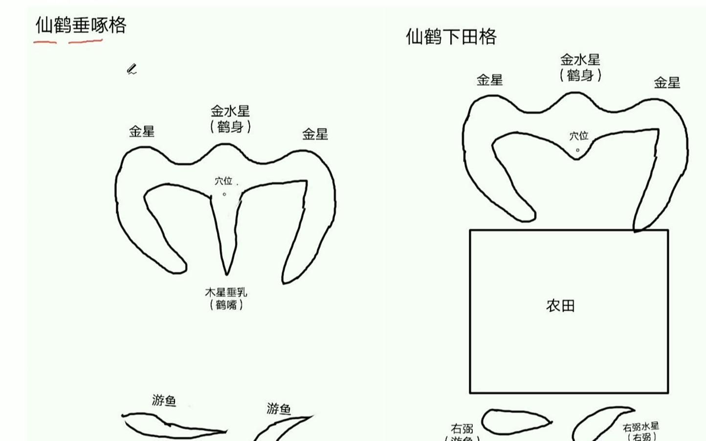 [图]杨公风水喝形取象72图解（十）：仙鹤垂啄、仙鹤下田 林来锦