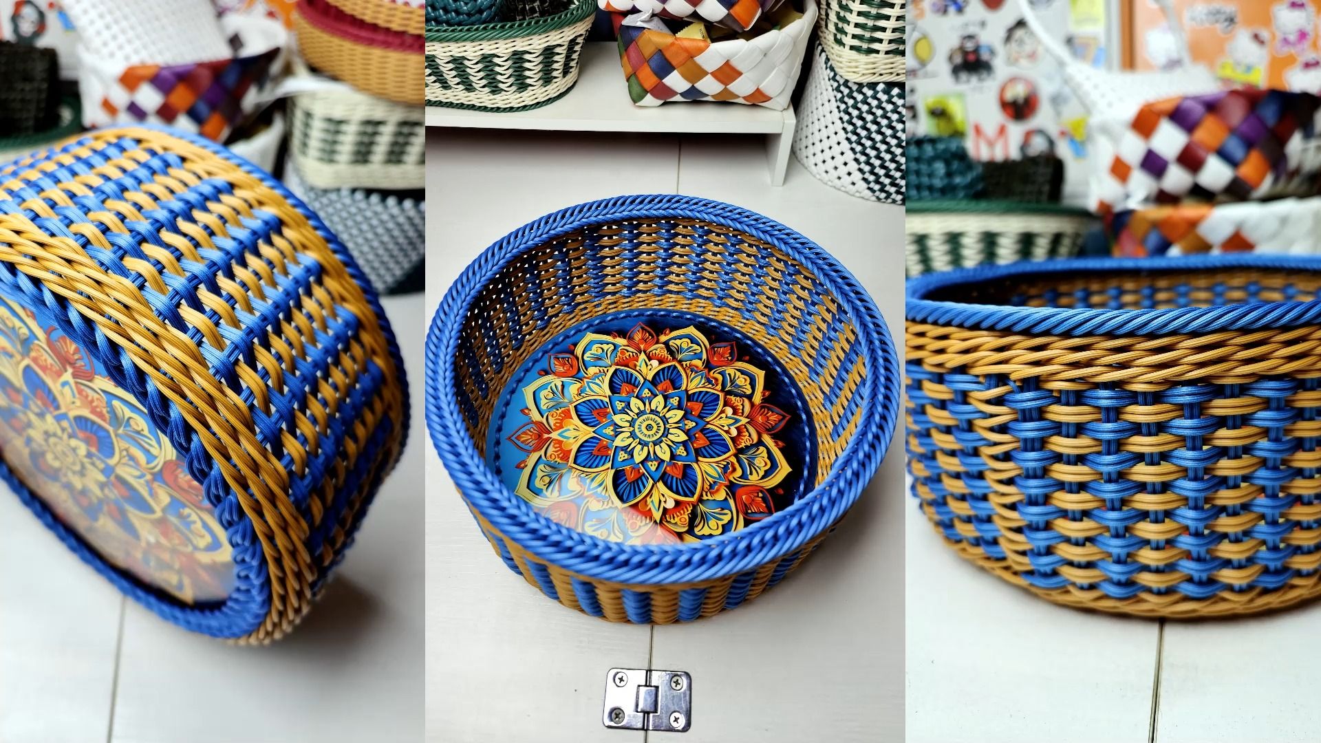 不再困难的手工藤编收纳筐,教程一步一步教会你做简单精美的收纳筐