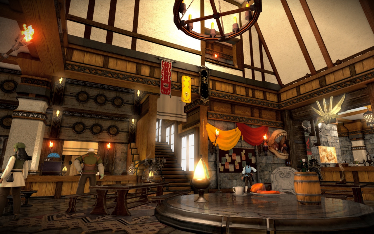 【ff14装修】| l房 | 半封层 | 中世纪猎人佣兵酒馆/冒险者公会