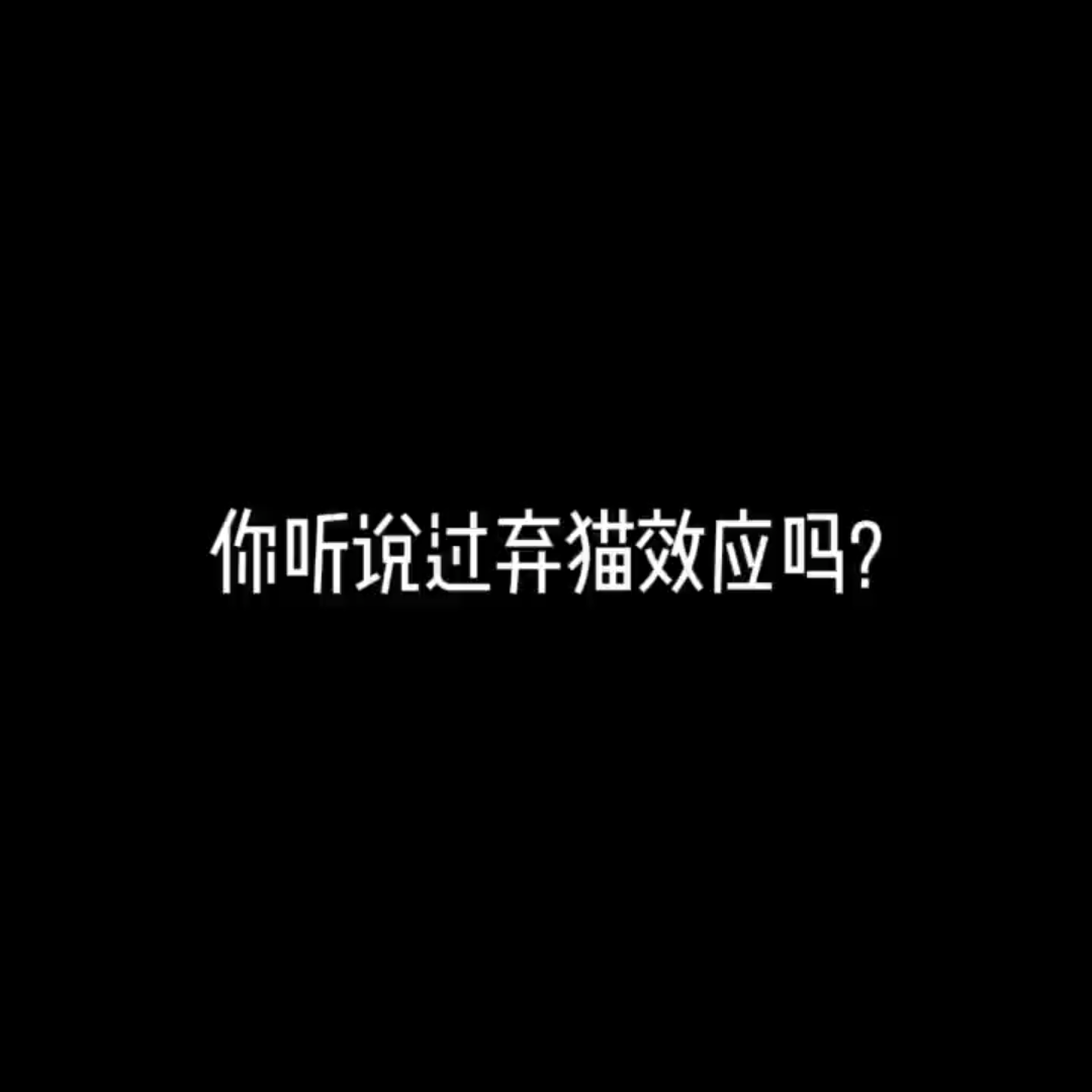 [图]情感/ “你听说过弃猫效应吗”“弃猫效应会有什么影响呢”