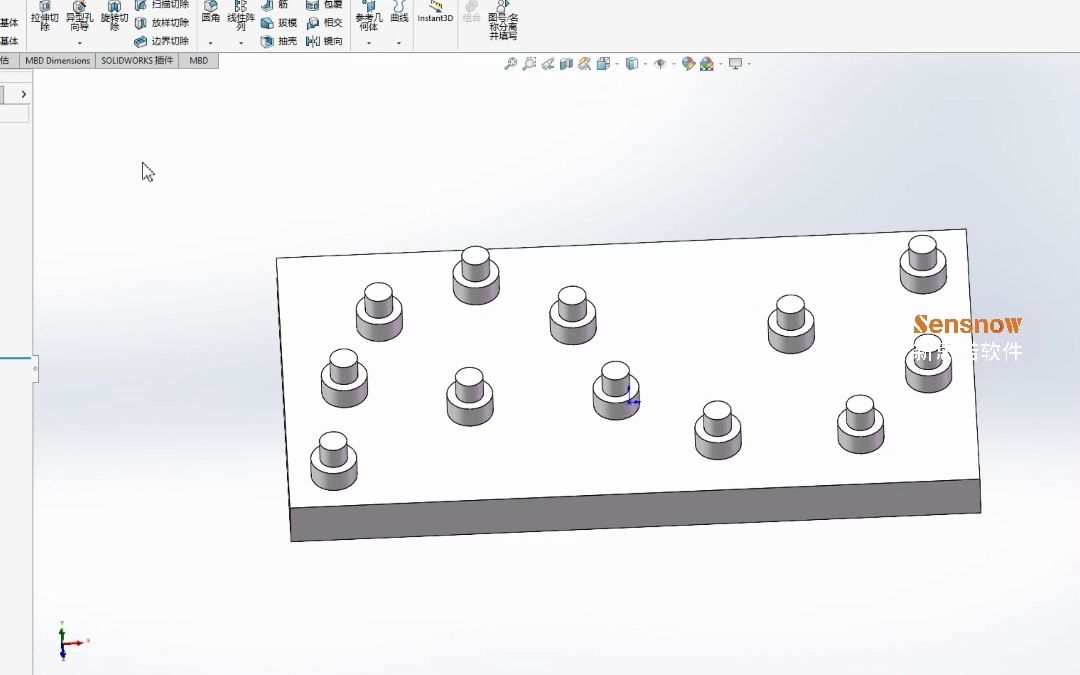 100个SW实用小技巧 | 29:#SOLIDWORKS 阵列命令之草图驱动的阵列哔哩哔哩bilibili