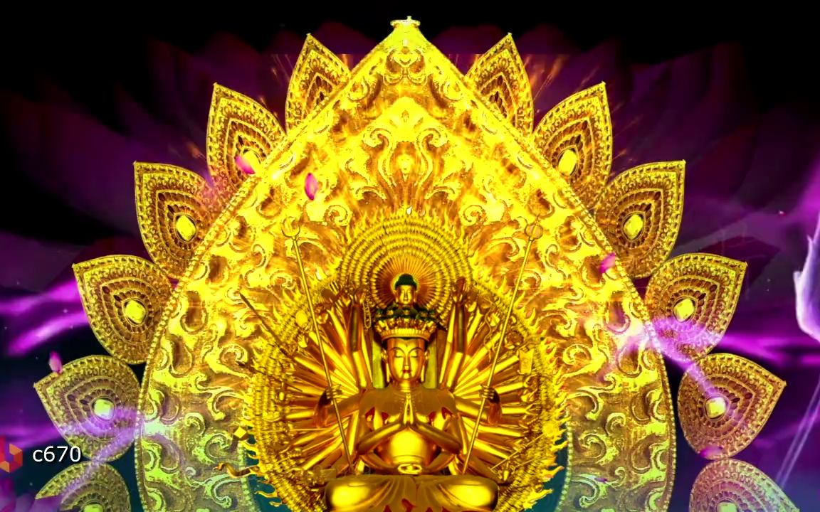 c670箜篌观音曲 舞蹈舞台led大屏幕背景视频素材