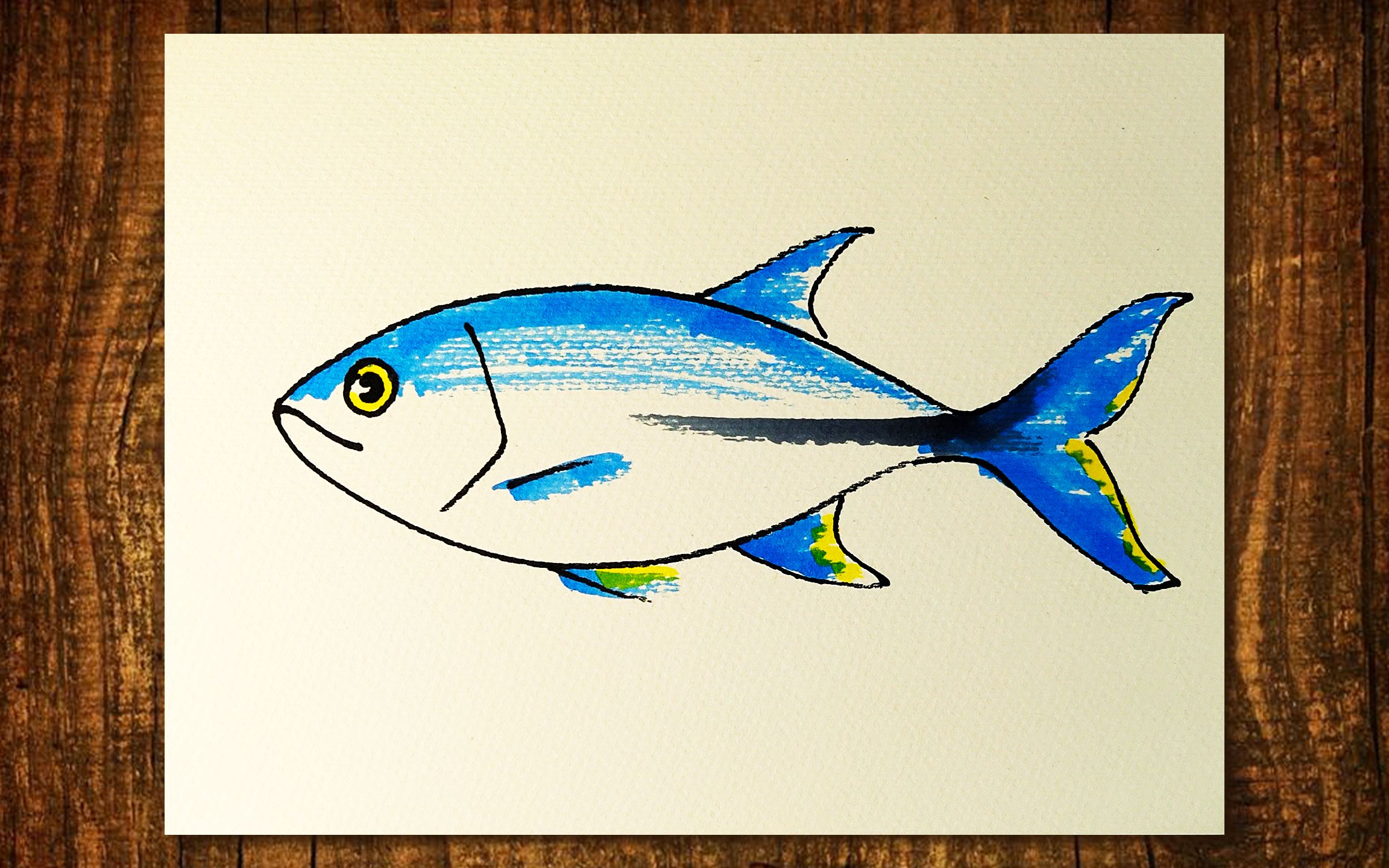 小学美术画海洋鱼