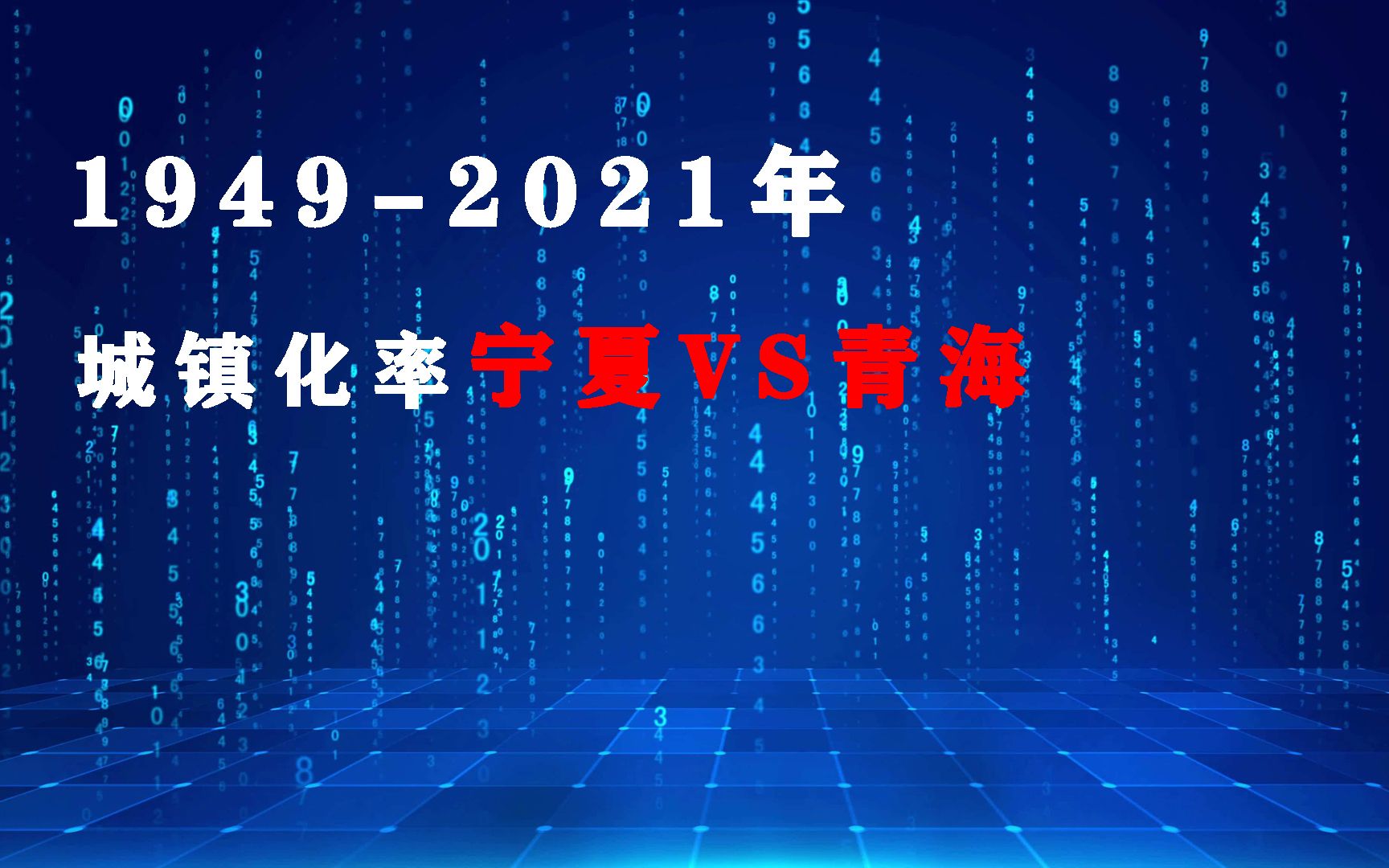 第214集|1949-2021年城市化率 宁夏vs青海