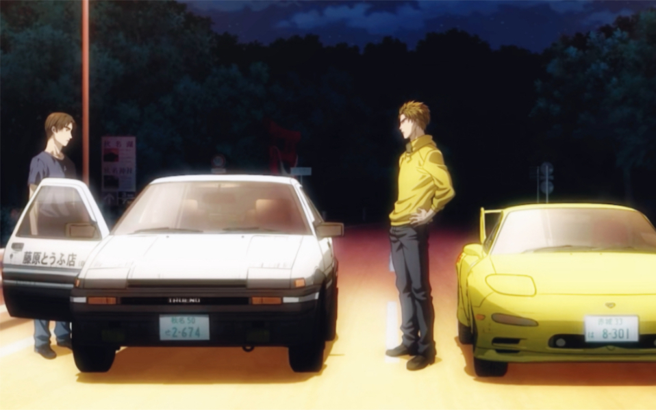 [头文字d剪辑]藤原拓海ae86vs高桥启介fd3s(剧场版) bgm:get me power