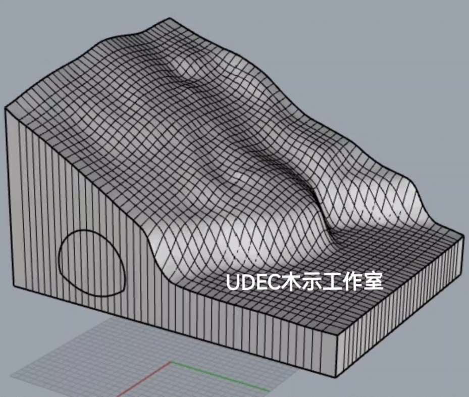 犀牛建模+3DEC模拟开挖、隧道、洞室,围岩,在重力下的响应.#3DEC #地质 #岩土工程#科研#建模哔哩哔哩bilibili