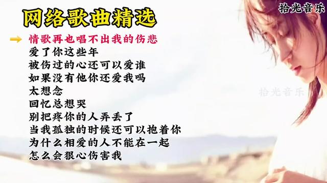 [图]网络歌曲精选《情歌再也唱不出我的悲伤》《爱了你这些年》