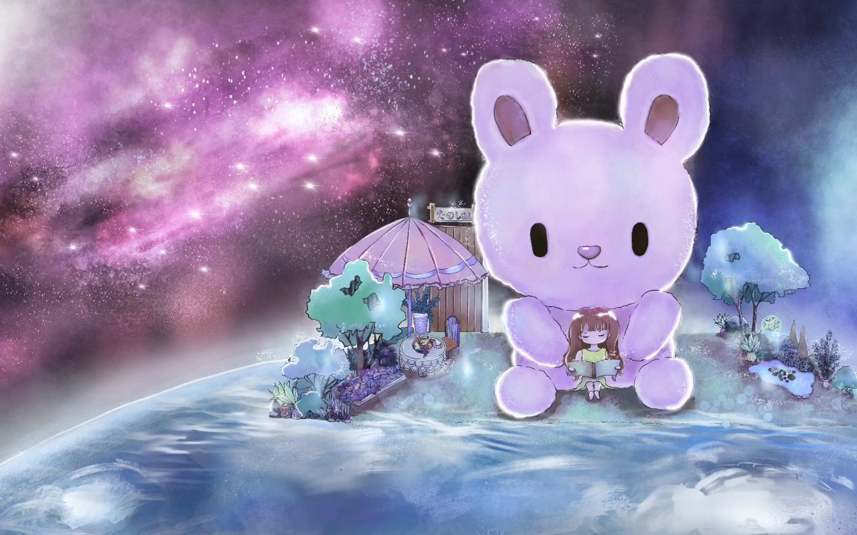 原创ipadprocreate画下了梦中的场景一个人的星际旅行