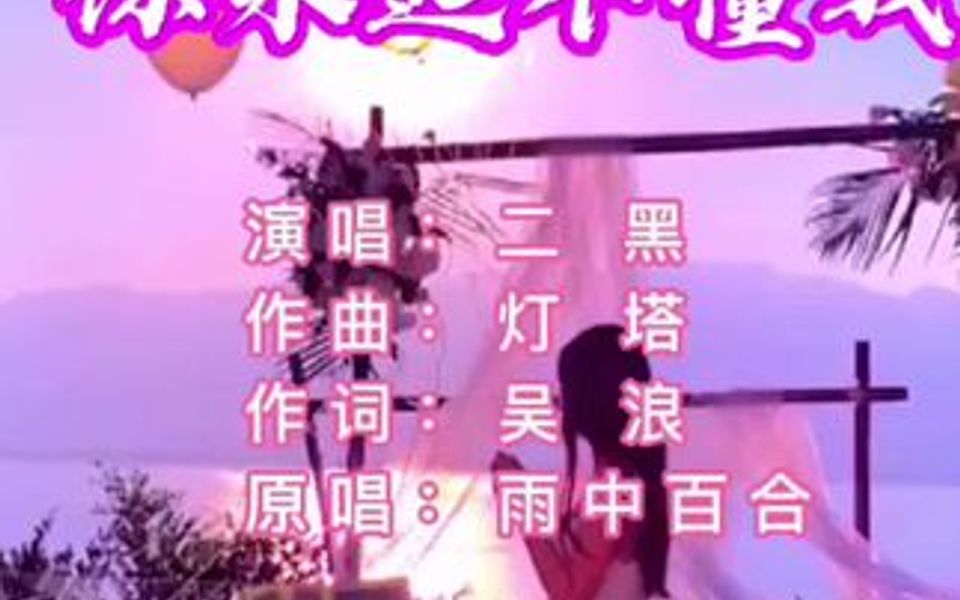 全网都在找的男声完整版《你永远不懂我》演唱:二黑,歌声伤感,歌词句句扎心,百听不厌,值得收藏哔哩哔哩bilibili