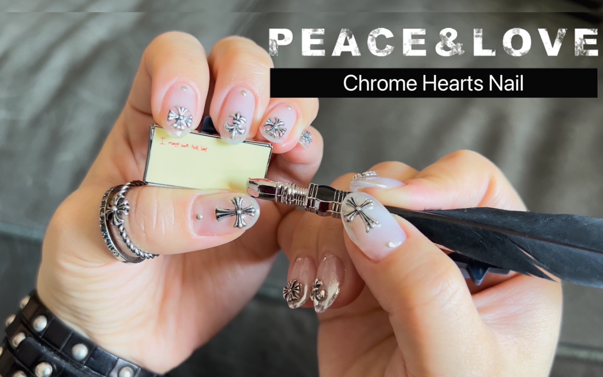 【Chrome Hearts Nail】克罗心金属摇滚美甲|复古风格美甲|ins风格美甲|断甲修复|好看的短甲分享|丝滑的左右手操作美甲|光疗甲|甲油胶哔哩哔哩bilibili