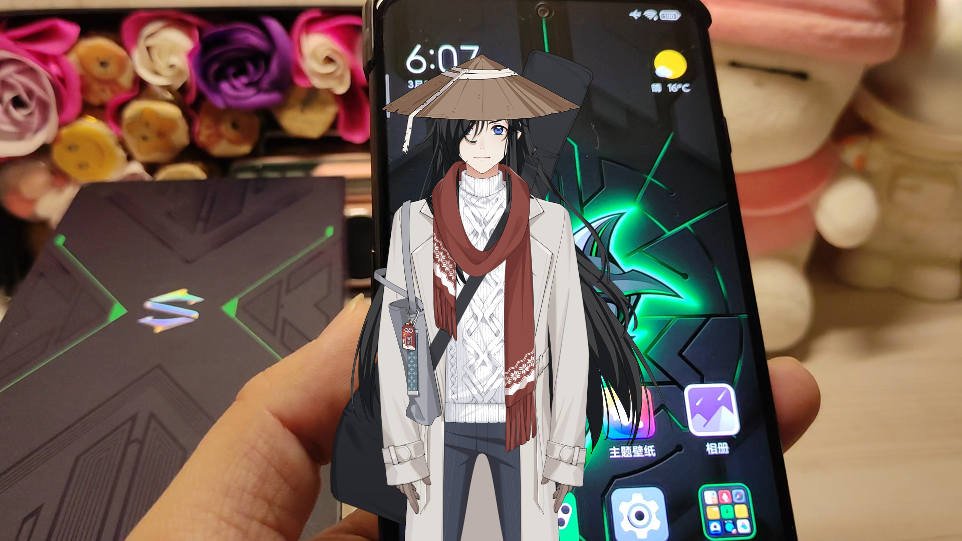 黑鲨4pro真机实拍,智能助手鲨鲨酱,真的是又萌又可爱!