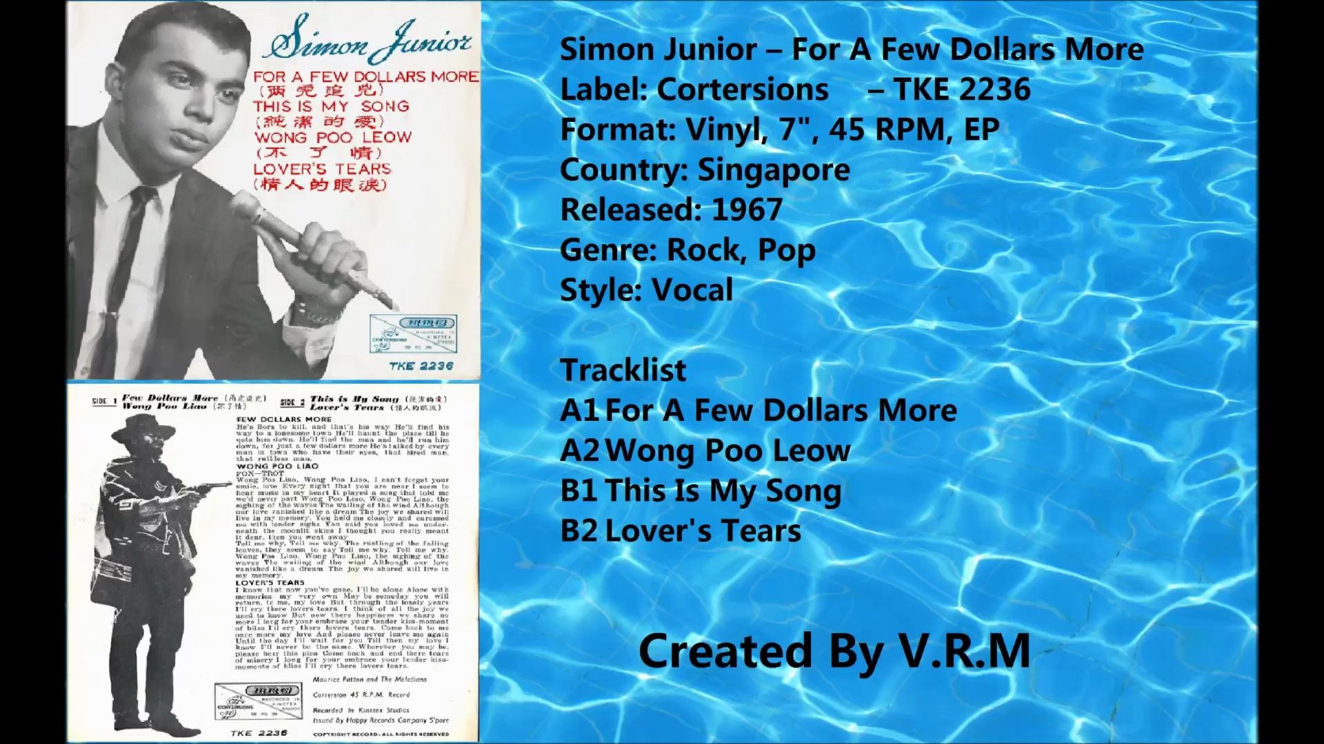 [图]1967年 Simon Junior [For A Few Dollars More] Album