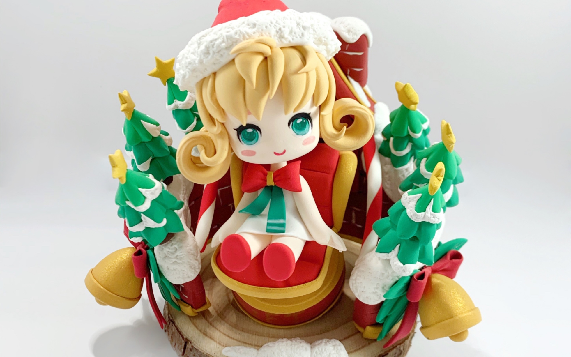 蔡文姬圣诞粘土造型_哔哩哔哩_bilibili