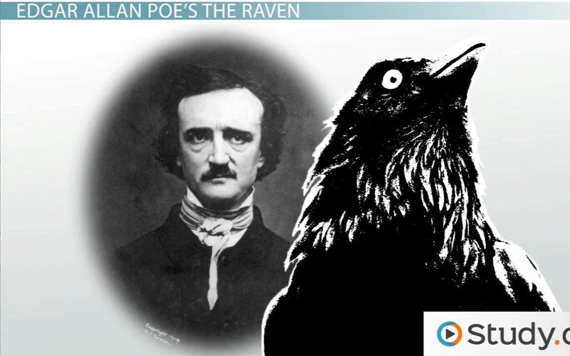 [图]英美文学-爱伦坡《乌鸦》简介与作品分析-Edgar Allan Poe's The Raven Summary and Analysis