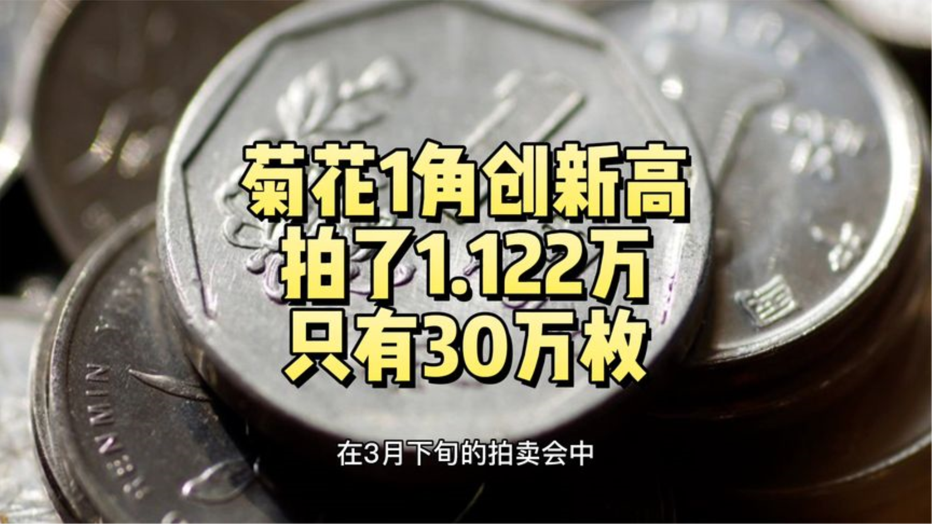 菊花1角又创新高,一枚拍了11220元,只有30万枚哔哩哔哩bilibili