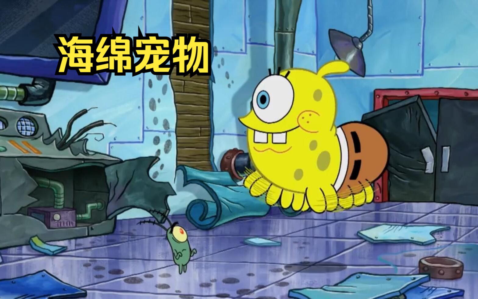 海绵宝宝为了训练宠物,竟将自己变成了宠物的模样