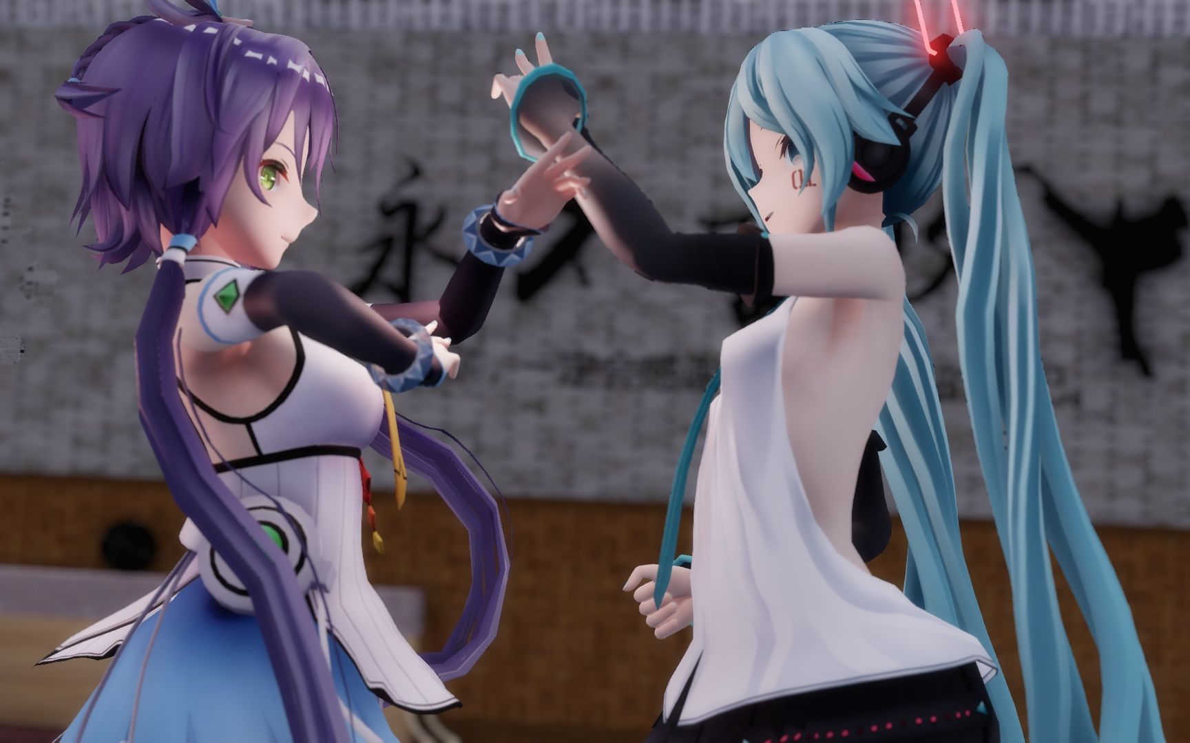 [图]【MMD动作配布】咏春！初音vs洛天依