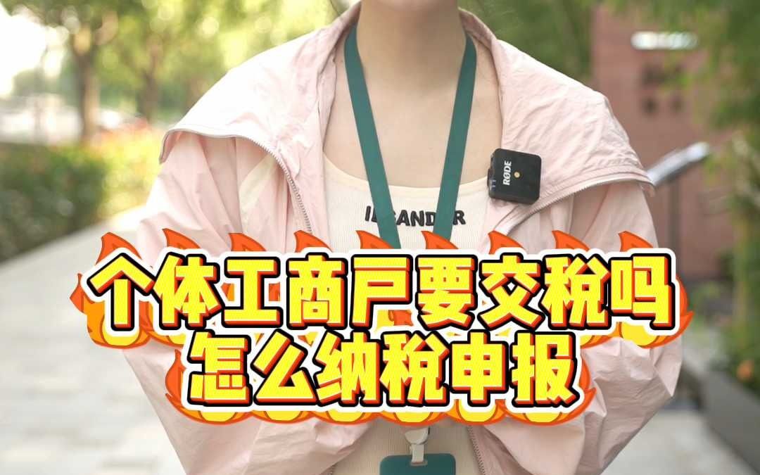 个体工商户要交税吗?怎么纳税申报?哔哩哔哩bilibili