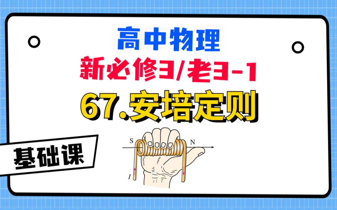 【高中物理必修3系统课】67.安培定则|全网最直观、最简洁、最好学版本!哔哩哔哩bilibili