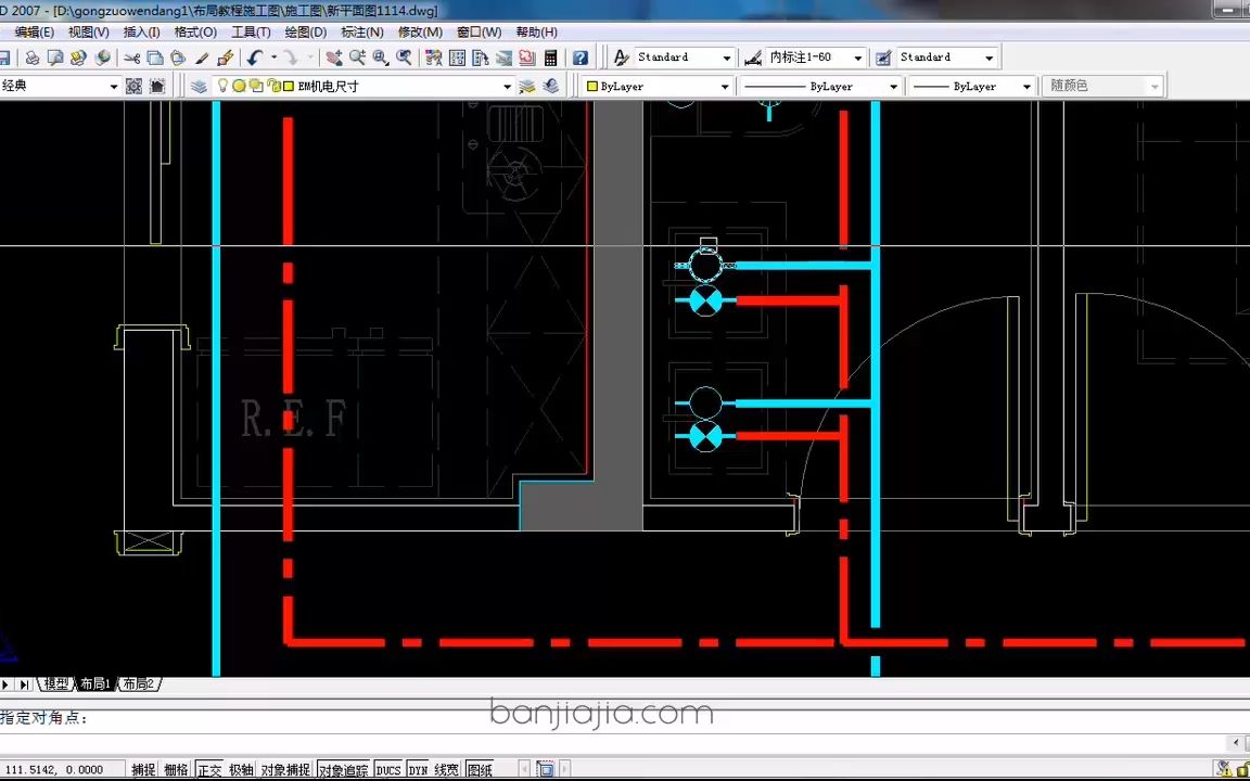分享我888米进击如何画施工图18.给排水定位图的讲解