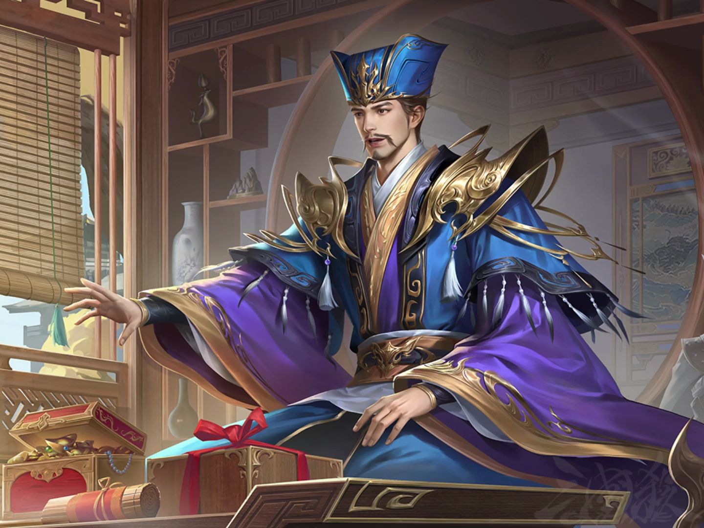 【三国杀ol】传说皮肤「说营青鸟*蒋干」