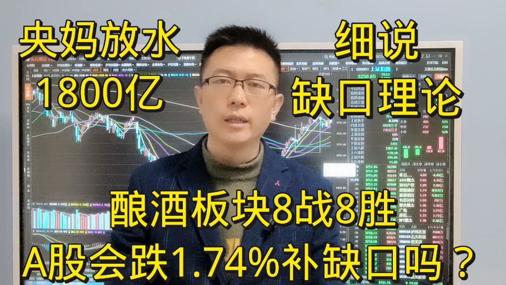 A股会下跌1.74%补缺口吗?外资为何流出36亿?细说缺口理论哔哩哔哩bilibili