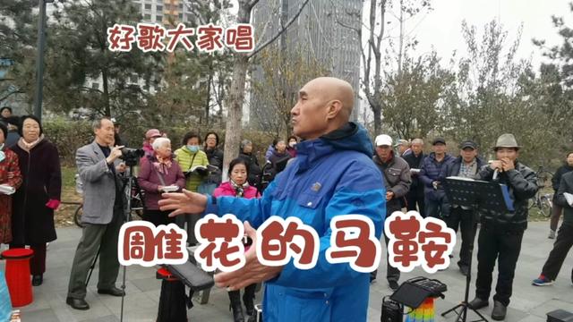 《雕花的马鞍》达人大爷高云山指挥 北沙河歌友演唱哔哩哔哩bilibili