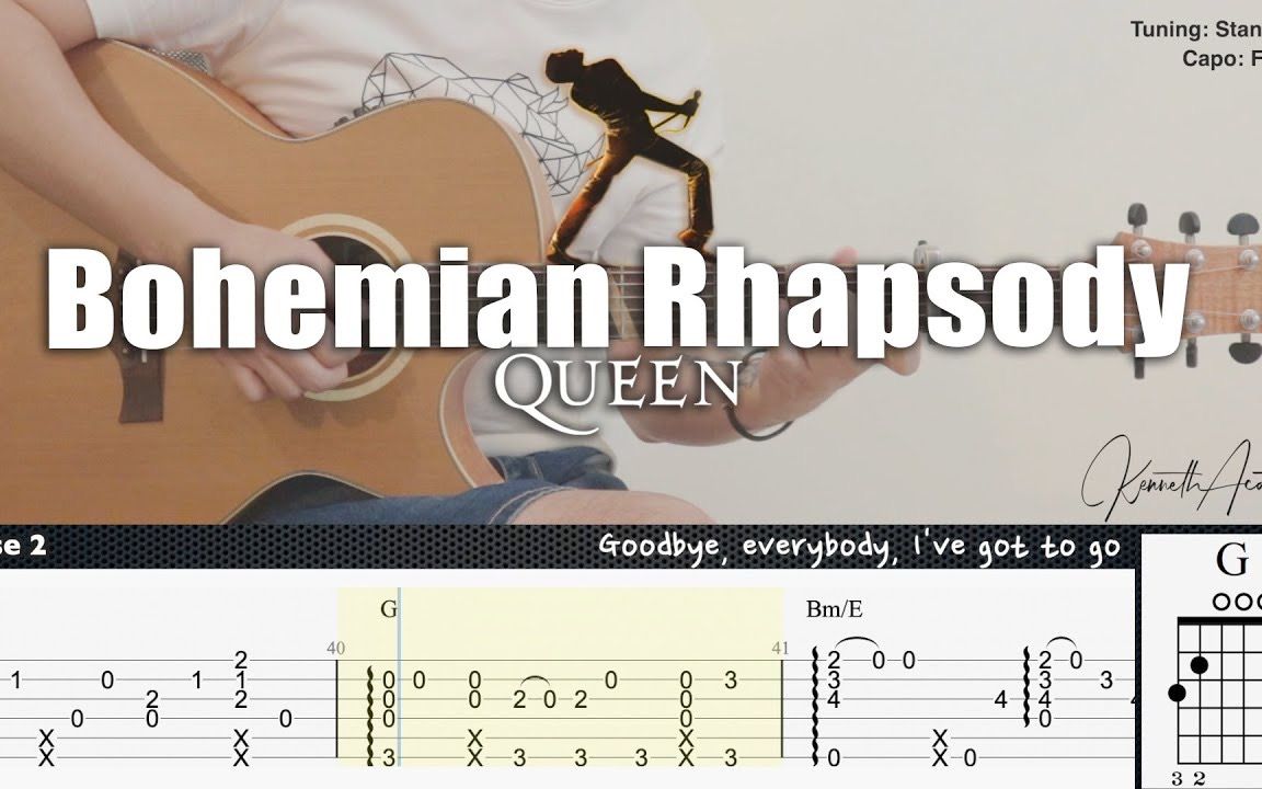 [图]Queen《Bohemian Rhapsody》波西米亚狂想曲｜吉他翻弹