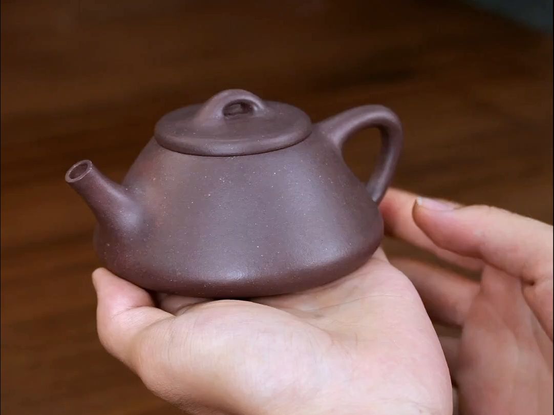 【精品宜兴紫砂壶推荐】原矿全手工子冶石瓢