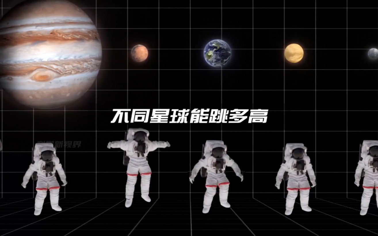 [图]你知道人类在不同星球都能跳多高嘛？