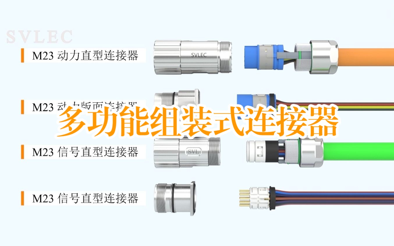 M23组装式连接器工作原理,超详细3D演示!哔哩哔哩bilibili