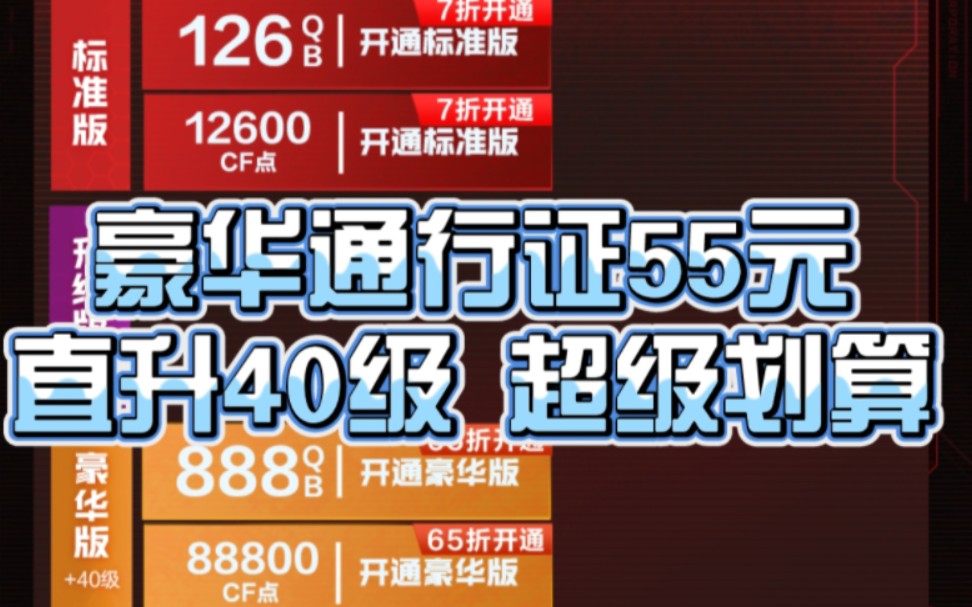 CF赏金令如何购买最划算 55元直顶40级网络游戏热门视频