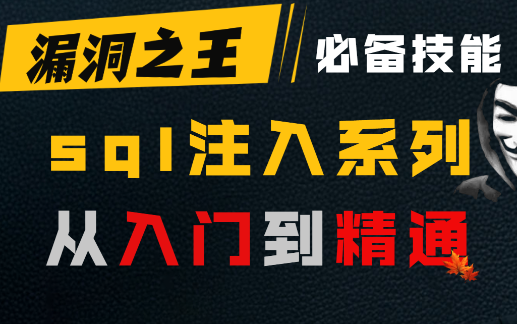 【SQL注入】2023录制SQL注入,从入门到入狱漏洞王系列哔哩哔哩bilibili