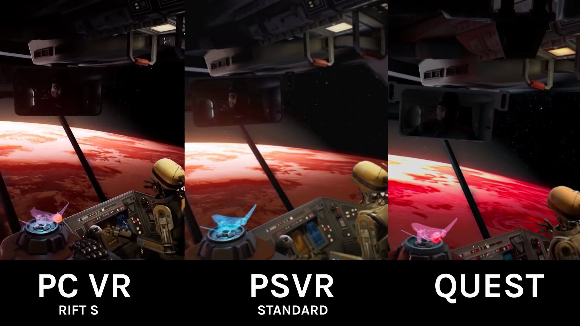 [图]《星球大战：维达不朽》PCVR/PSVR/QUEST画面对比