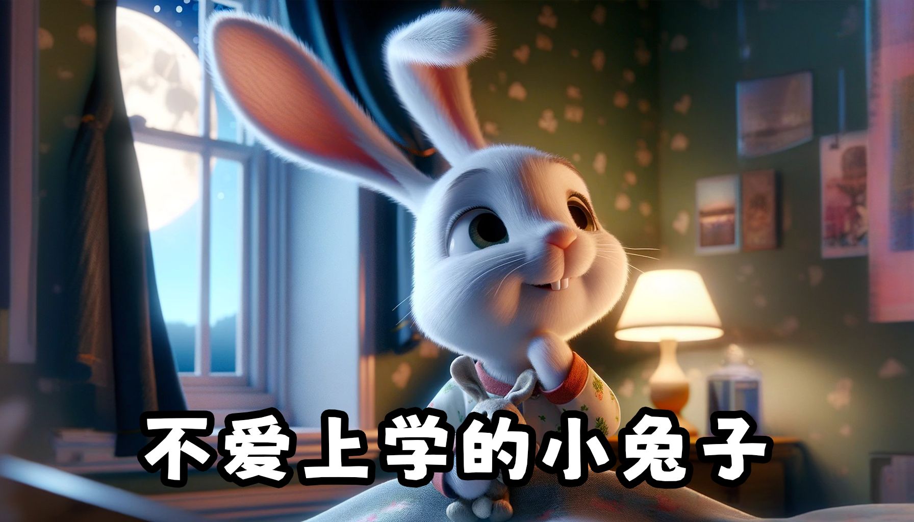 儿童睡前故事:《不爱上学的小兔子》,3-6岁儿童睡前小故事,有声绘本