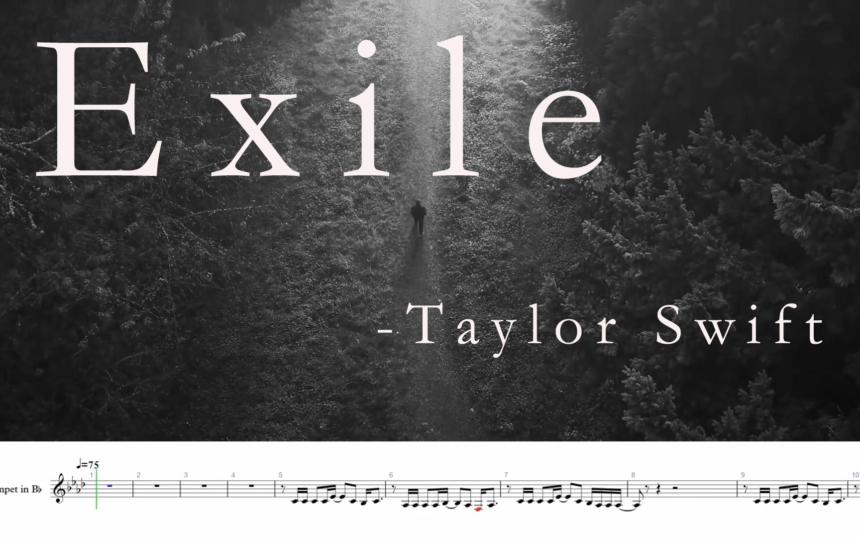 《Exile》Taylor Swift【中音萨克斯】曲谱哔哩哔哩bilibili