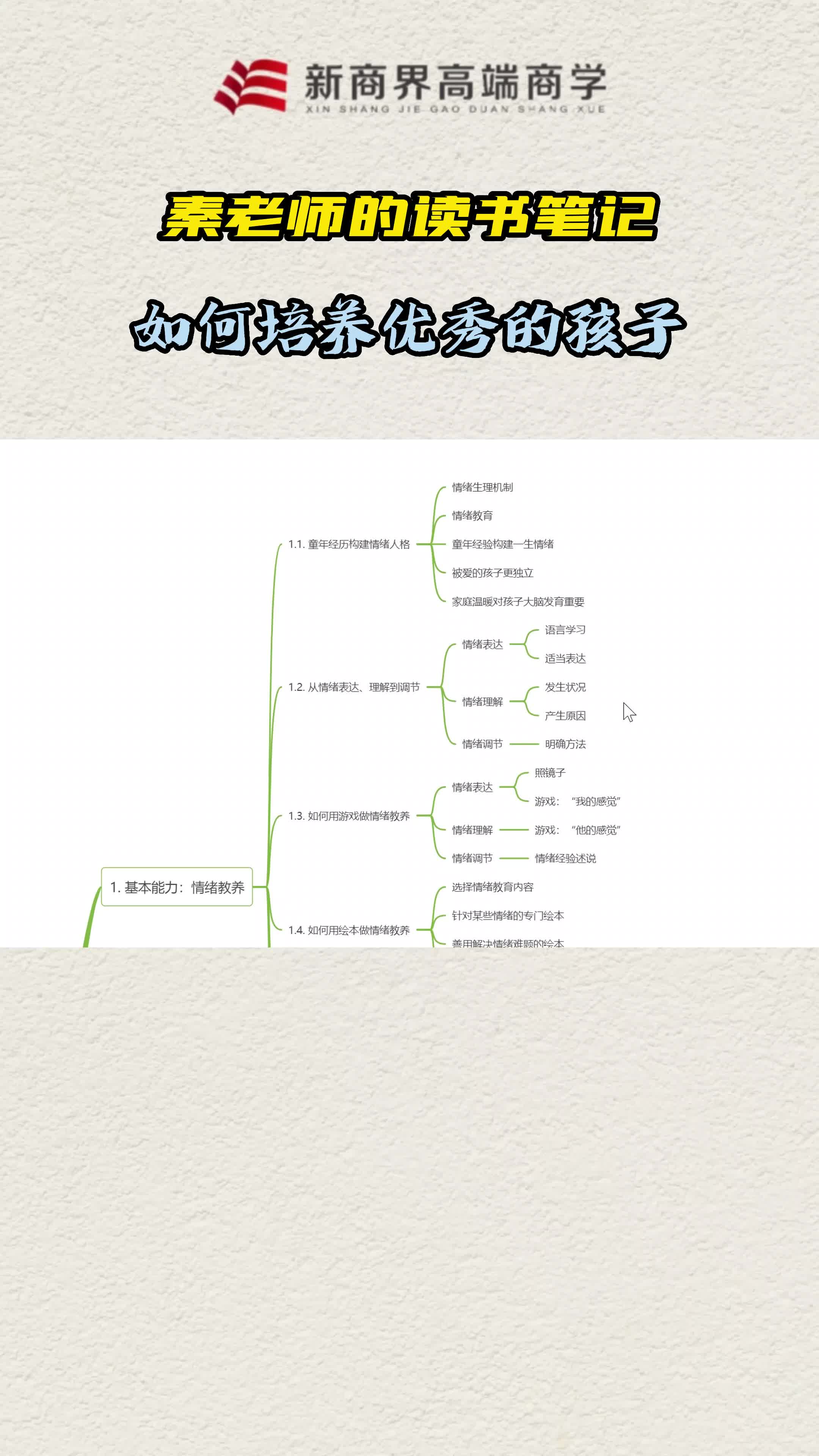 秦老师的读书笔记:如何培养优秀的孩子哔哩哔哩bilibili