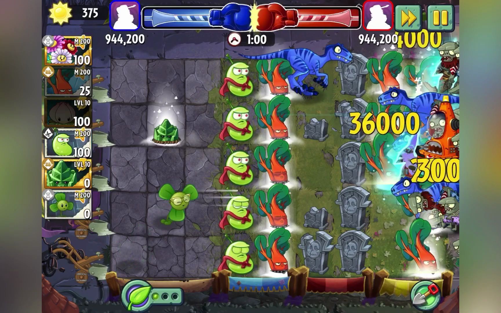 【pvz2】競技場arena 黃油毛茛buttercup 290w第四階段