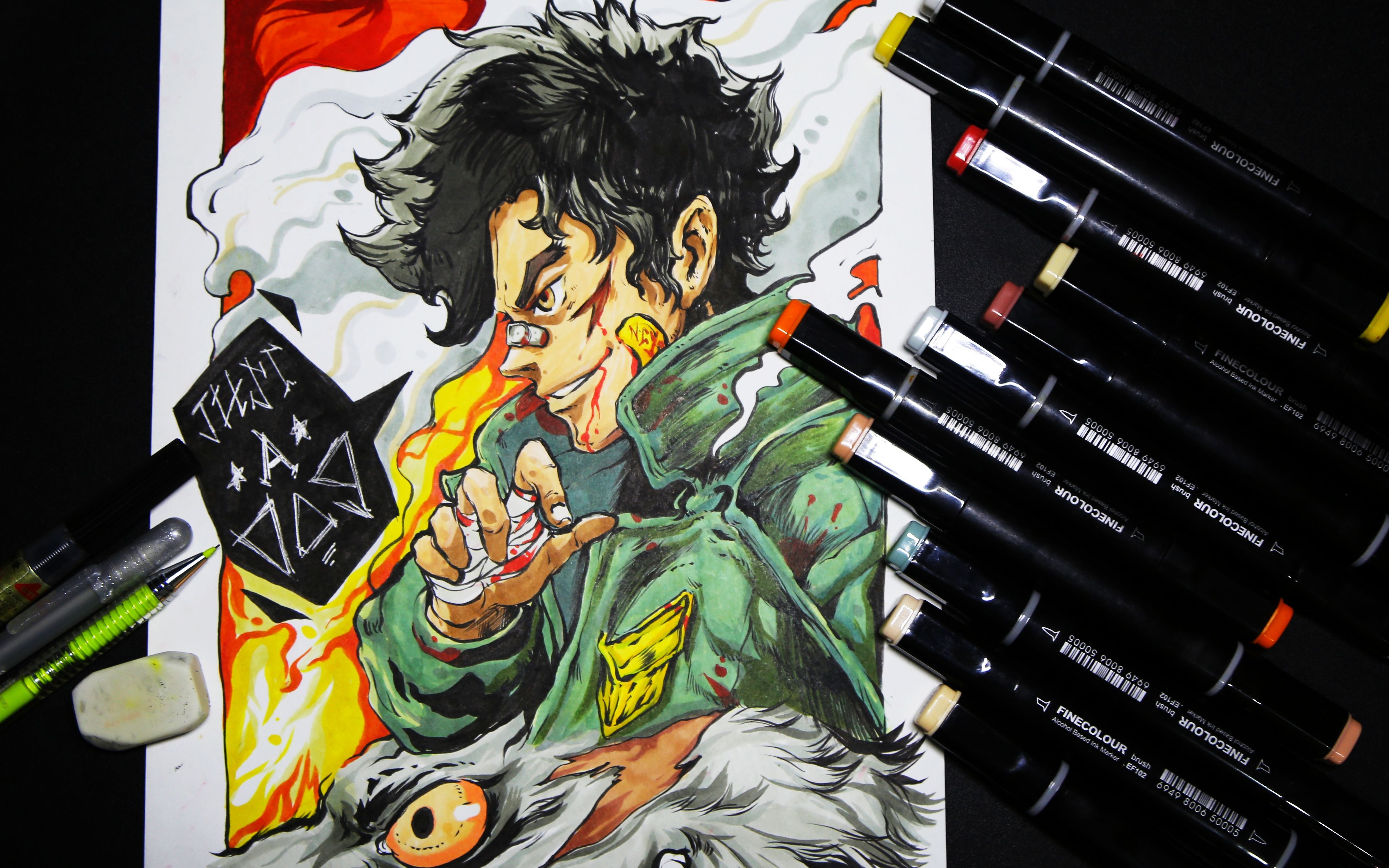 【马克笔手绘】megalo box 野狗jeo